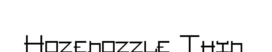 Hozenozzle Thin Font Download Free
