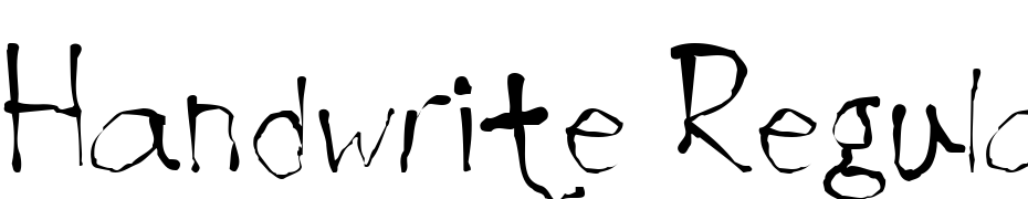 Handwrite Regular Font Download Free