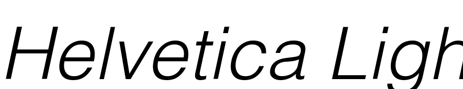 Helvetica Light Oblique Yazı tipi ücretsiz indir