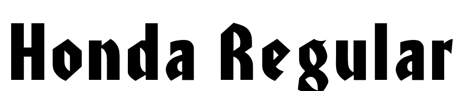 Honda Regular Font Download Free