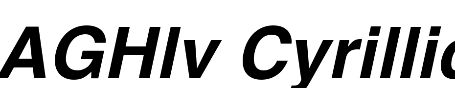 AGHlv Cyrillic Bold Italic A Font Download Free