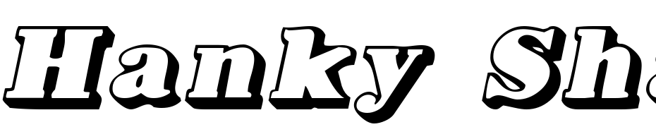 Hanky Shadow Italic Font Download Free