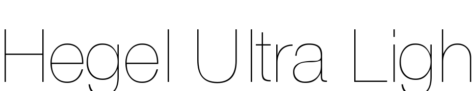 Hegel Ultra Light Regular Font Download Free