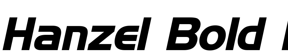 Hanzel Bold Italic Font Download Free
