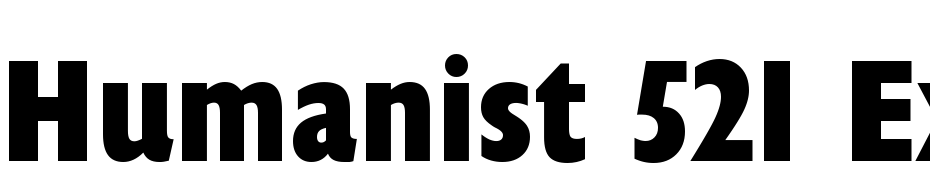 Humanist 521 Extra Bold Condensed BT cкачати шрифт безкоштовно