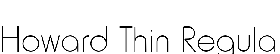Howard Thin Regular Font Download Free