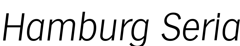 Hamburg Serial Extra Light Regular Italic Font Download Free