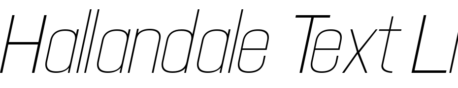 Hallandale Text Light Italic JL Font Download Free