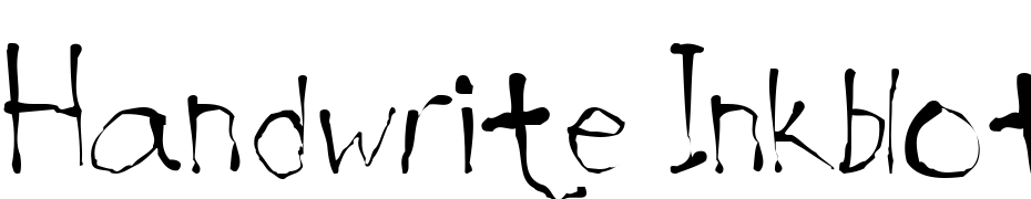Handwrite Inkblot Font Download Free