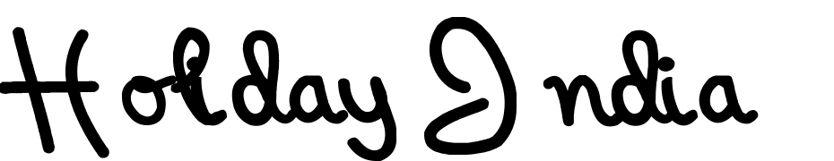 Holiday India Font Download Free