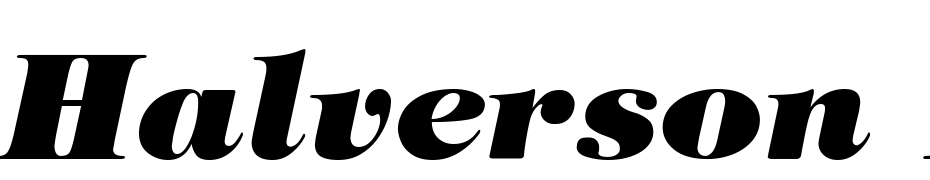 Halverson Heavy Italic Font Download Free
