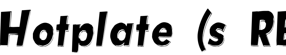 Hotplate (s RB) Font Download Free