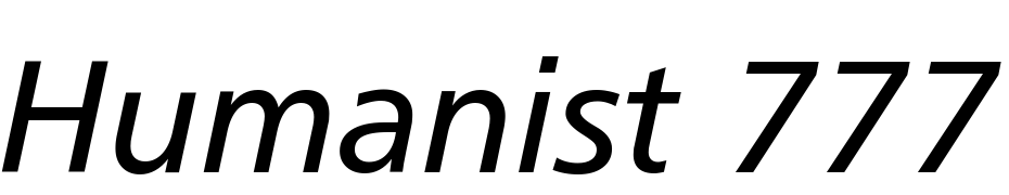 Humanist 777 Italic BT Font Download Free