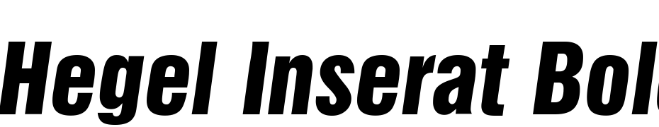 Hegel Inserat Bold Italic Font Download Free