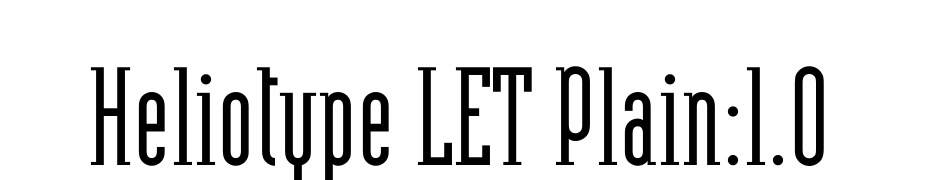Heliotype LET Plain:1.0 Polices Telecharger