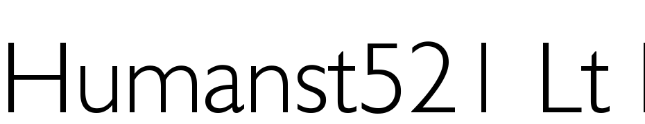 Humanst521 Lt BT Light Yazı tipi ücretsiz indir