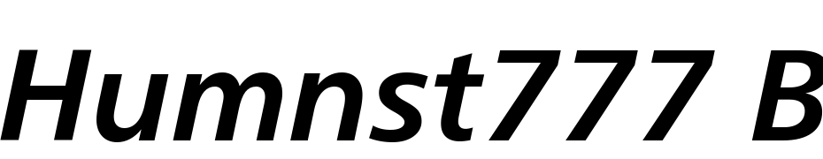 Humnst777 BT Bold Italic Font Download Free