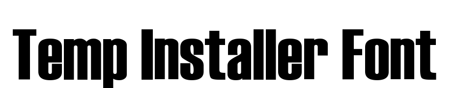 Temp Installer Font Font Download Free