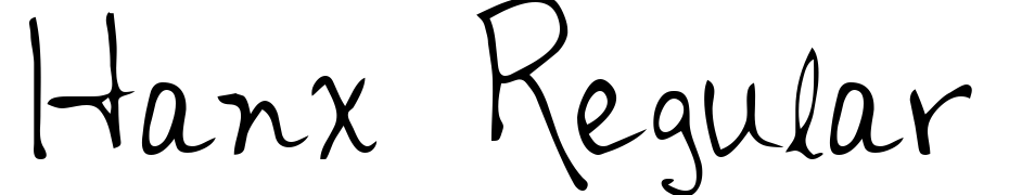 Hanx Regular Font Download Free