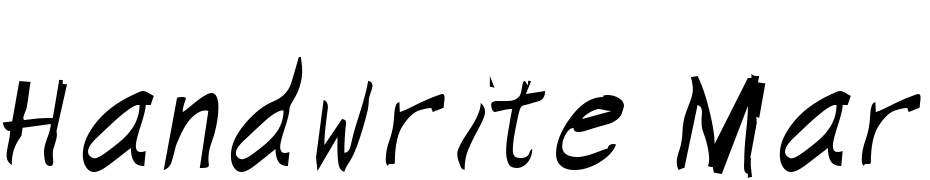 Handwrite Marker Font Download Free