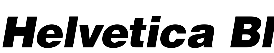 Helvetica Black Italic Font Download Free