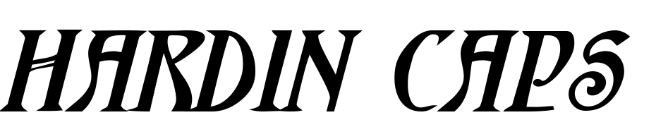 Hardin Caps Wide Bold Italic Font Download Free