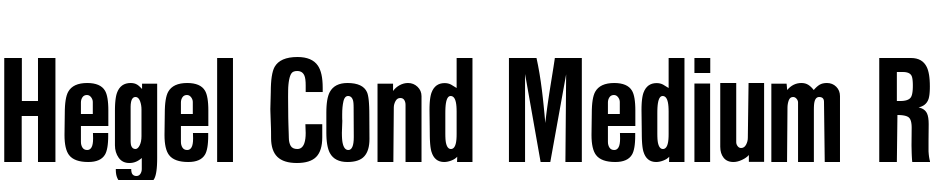 Hegel Cond Medium Regular Font Download Free