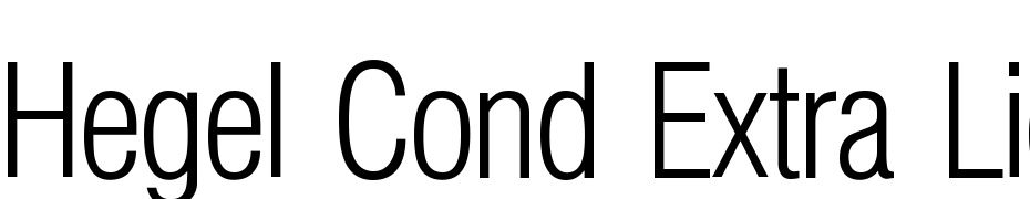Hegel Cond Extra Light Regular Font Download Free
