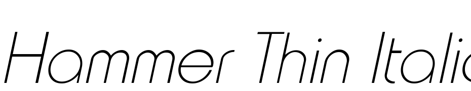 Hammer Thin Italic Font Download Free
