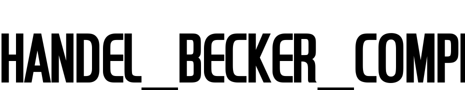 Handel_Becker_Compress_Med Font Download Free