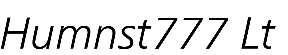 Humnst777 Lt BT Light Italic Font Download Free