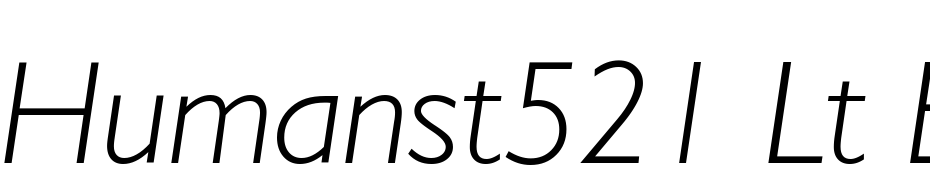 Humanst521 Lt BT Light Italic Font Download Free