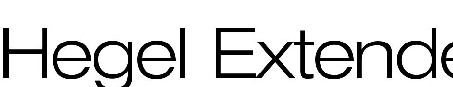 Hegel Extended Extra Light Regular Font Download Free