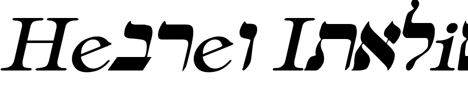Hebrew Italic Font Download Free