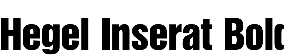 Hegel Inserat Bold Font Download Free