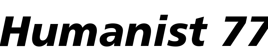 Humanist 777 Black Italic BT Font Download Free