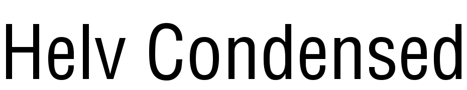 Helv Condensed Regular Font Download Free