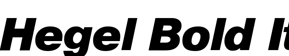 Hegel Bold Italic Font Download Free