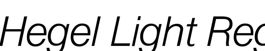 Hegel Light Regular Italic Font Download Free