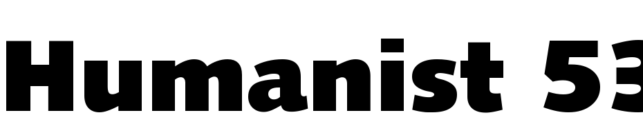 Humanist 531 Ultra Black BT Font Download Free