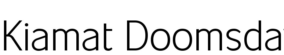 Kiamat Doomsday Light Font Download Free