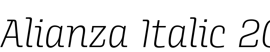 Alianza Italic 200 Yazı tipi ücretsiz indir