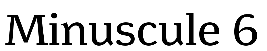 Minuscule 6 Font Download Free