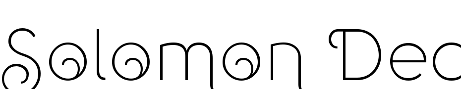 Solomon Deco Light Font Download Free