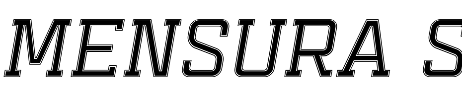 Mensura Slab Titling 4 Italic Font Download Free
