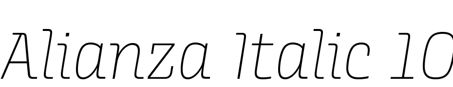 Alianza Italic 100 Font Download Free