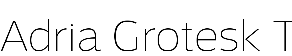 Adria Grotesk Thin Fuente Descargar Gratis