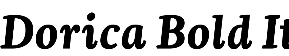 Dorica Bold Italic Font Download Free