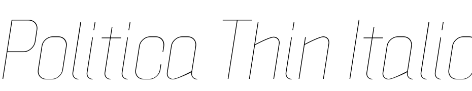 Politica Thin Italic Font Download Free