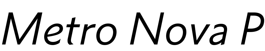Metro Nova Pro Italic Font Download Free